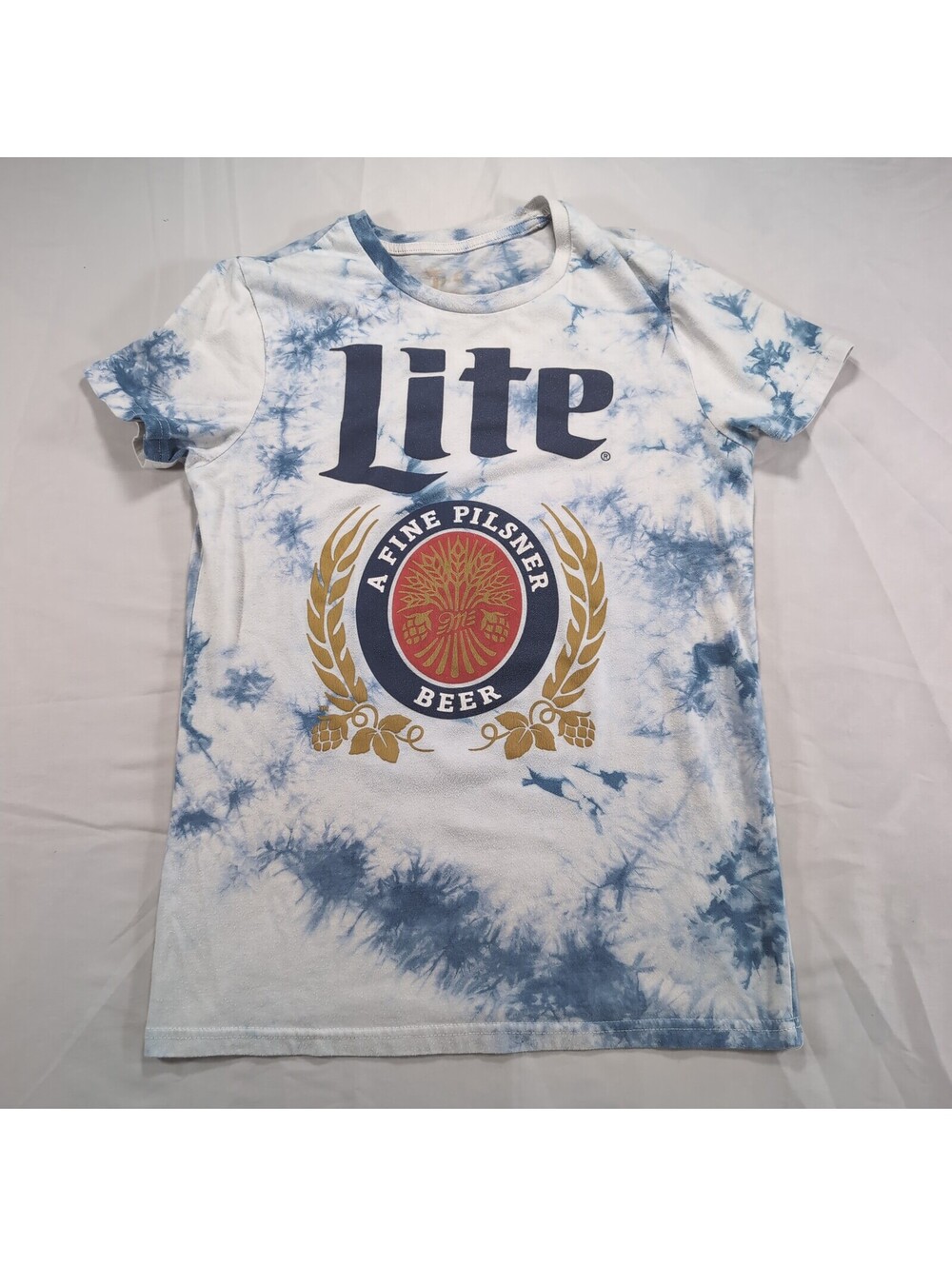 Miller Lite Blue Tie-Dye Graphic Tee
